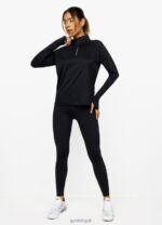 Gym King 1/4 Funnel Black Women Clothing J2PFB448 - Image 3