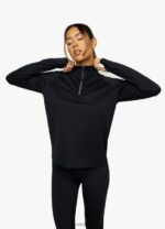 Gym King 1/4 Funnel Black Women Clothing J2PFB448 - Image 5