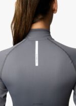 Gym King 1/4 Zip Funnel Dark Grey/Silver Women Clothing J2PFB473 - Image 2