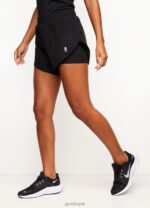 Gym King 2 In 1 Short Black Women Clothing J2PFB508