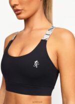 Gym King 2-In-1 Vest and Sports Bra Black Women Clothing J2PFB552 - Image 3