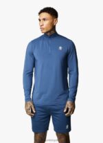 Gym King 365 1/4 Zip Funnel Moonlight Blue Men Clothing J2PFB191 - Image 7