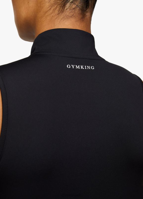 Gym King 365 1/4 Zip Tank Black Women Clothing J2PFB454 - Image 4