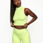 Gym King 365 1/4 Zip Tank Citrus Green Women Clothing J2PFB486