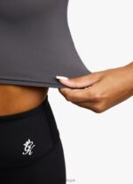 Gym King 365 1/4 Zip Tank Graphite Women Clothing J2PFB453 - Image 5