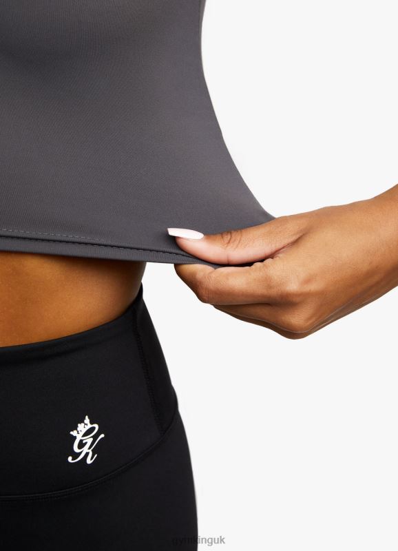 Gym King 365 1/4 Zip Tank Graphite Women Clothing J2PFB453 - Image 5