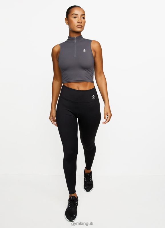 Gym King 365 1/4 Zip Tank Graphite Women Clothing J2PFB453 - Image 7