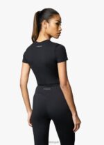 Gym King 365 Cap Sleeve Tee Black Women Clothing J2PFB429 - Image 2