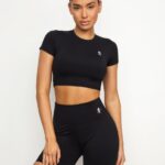 Gym King 365 Cap Sleeve Tee Black Women Clothing J2PFB429