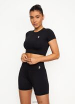 Gym King 365 Cap Sleeve Tee Black Women Clothing J2PFB429 - Image 5