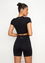 Gym King 365 Cap Sleeve Tee Black Women Clothing J2PFB429 - Image 6