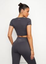 Gym King 365 Cap Sleeve Tee Graphite Women Clothing J2PFB440 - Image 2