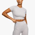 Gym King 365 Cap Sleeve Tee Shadow Grey Women Clothing J2PFB449