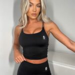Gym King 365 Long Line Tank Black Women Clothing J2PFB354