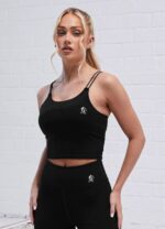 Gym King 365 Long Line Tank Black Women Clothing J2PFB354 - Image 3