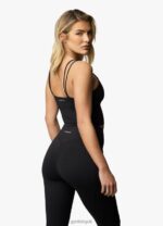 Gym King 365 Long Line Tank Black Women Clothing J2PFB354 - Image 5