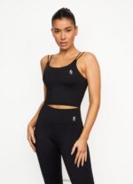 Gym King 365 Long Line Tank Black Women Clothing J2PFB354 - Image 7