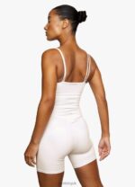Gym King 365 Longline Tank Cream Women Clothing J2PFB533 - Image 2