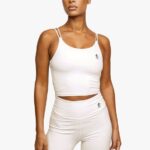 Gym King 365 Longline Tank Cream Women Clothing J2PFB533