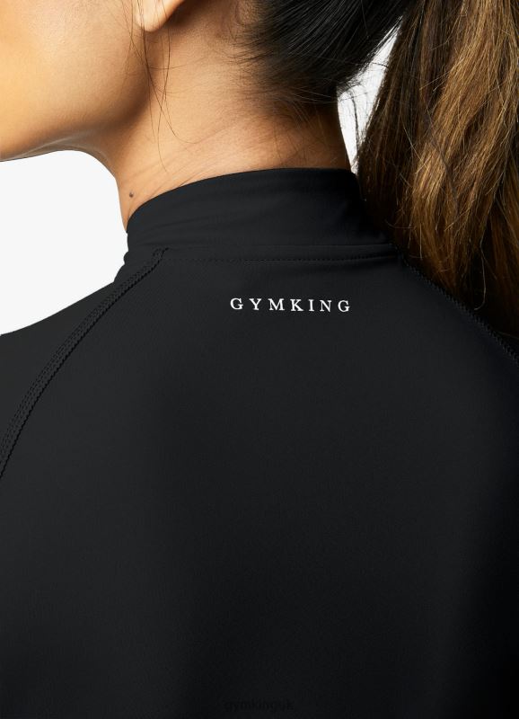 Gym King 365 LS 1/4 Zip Black Women Clothing J2PFB433 - Image 8