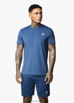 Gym King 365 Poly Tee Moonlight Blue Men Clothing J2PFB196 - Image 2