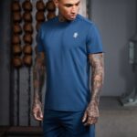 Gym King 365 Poly Tee Moonlight Blue Men Clothing J2PFB196