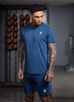 Gym King 365 Poly Tee Moonlight Blue Men Clothing J2PFB196