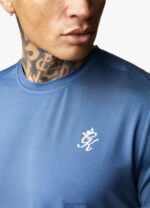 Gym King 365 Poly Tee Moonlight Blue Men Clothing J2PFB196 - Image 4