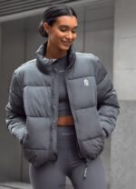 Gym King 365 Puffer Graphite Women Clothing J2PFB638 - Image 7