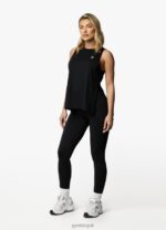 Gym King 365 Split Hem Vest Black Women Clothing J2PFB531 - Image 3
