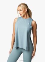 Gym King 365 Split Hem Vest Sage Women Clothing J2PFB535