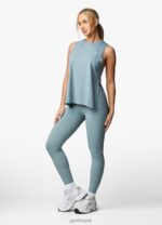 Gym King 365 Split Hem Vest Sage Women Clothing J2PFB535 - Image 6