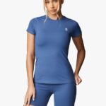 Gym King 365 Ss Tee Blue Steel Women Clothing J2PFB425