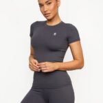Gym King 365 Tee Graphite Women Clothing J2PFB439
