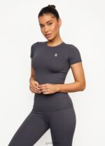 Gym King 365 Tee Graphite Women Clothing J2PFB439