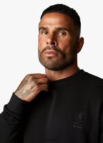 Gym King Aventus Drop Shoulder Crew Black Men Clothing J2PFB208 - Image 4