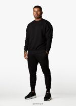Gym King Aventus Drop Shoulder Crew Black Men Clothing J2PFB208 - Image 5