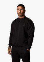 Gym King Aventus Drop Shoulder Crew Black Men Clothing J2PFB208 - Image 10