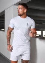 Gym King Aventus Tee Snow Marl Men Clothing J2PFB16 - Image 2
