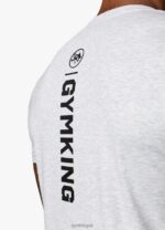 Gym King Aventus Tee Snow Marl Men Clothing J2PFB16 - Image 3