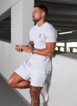 Gym King Aventus Tee Snow Marl Men Clothing J2PFB16 - Image 5