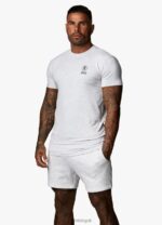 Gym King Aventus Tee Snow Marl Men Clothing J2PFB16 - Image 7