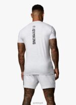 Gym King Aventus Tee Snow Marl Men Clothing J2PFB16 - Image 8