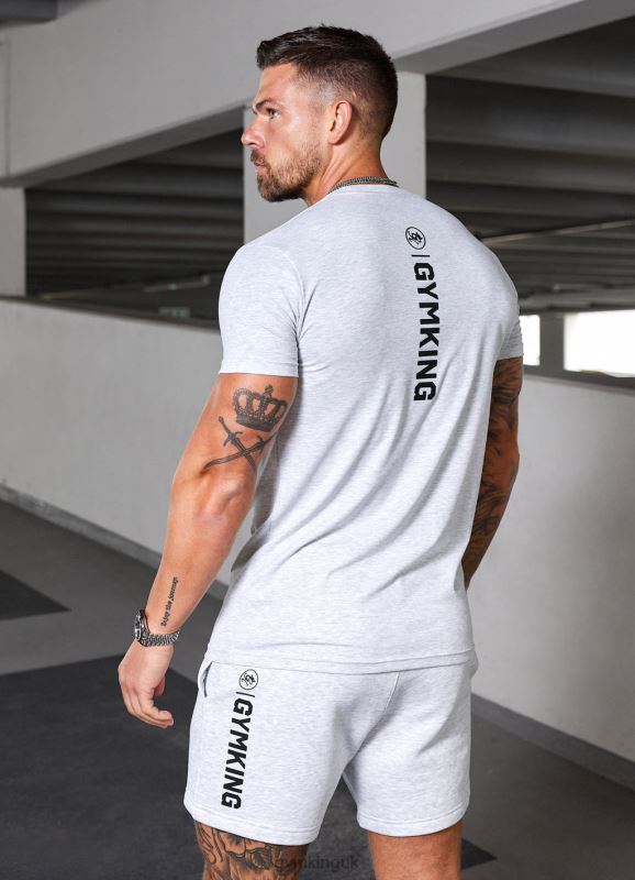 gym_king_aventus_tee_snow_marl_men_clothing_j2pfb16.jpg Gym King Aventus Tee Snow Marl Men Clothing J2PFB16 - Image 1