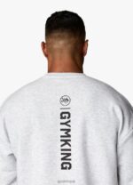 Gym King Aventus Tracksuit Snow Marl Men Clothing J2PFB239 - Image 6