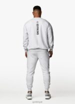 Gym King Aventus Tracksuit Snow Marl Men Clothing J2PFB239 - Image 9
