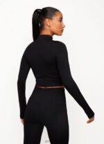 Gym King Balance 1/4 Zip Black Women Clothing J2PFB482 - Image 2