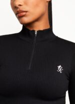 Gym King Balance 1/4 Zip Black Women Clothing J2PFB482 - Image 3