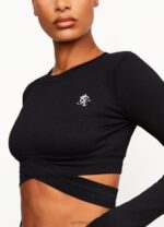 Gym King Balance Long Sleeve Top Black Women Clothing J2PFB493 - Image 3