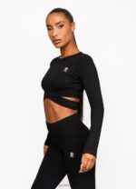 Gym King Balance Long Sleeve Top Black Women Clothing J2PFB493 - Image 4